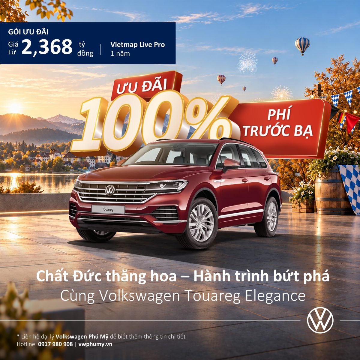 Giá Volkswagen Touareg Elegance tháng 10/2026