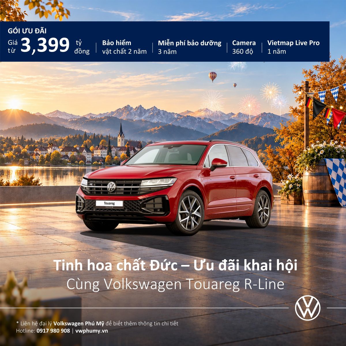 Giá Volkswagen Touareg R-Line tháng 10/2026