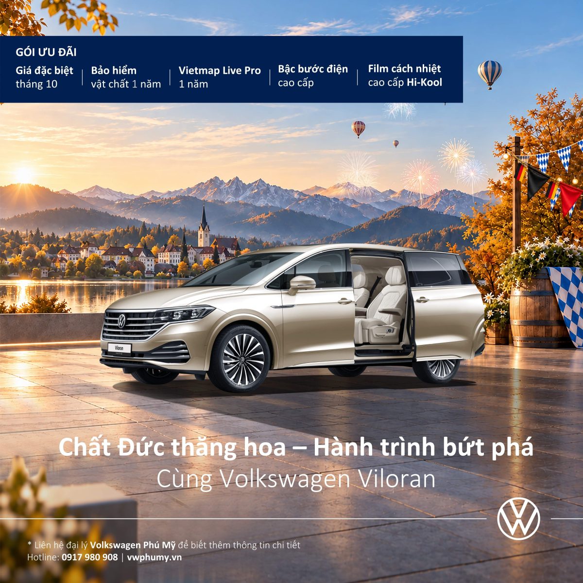 Giá Volkswagen Viloran tháng 10/2026 tại Volkswagen Phú Mỹ